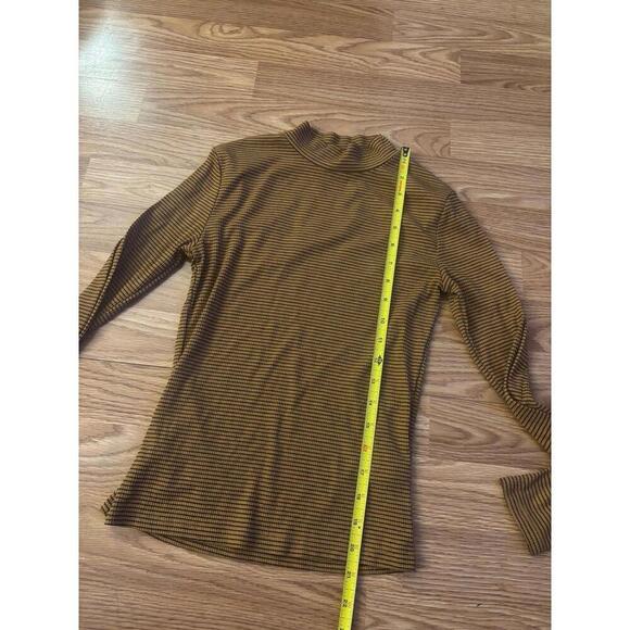 Aeropostale Striped Mock Neck Long Sleeve Top Size Medium - Picture 4 of 5